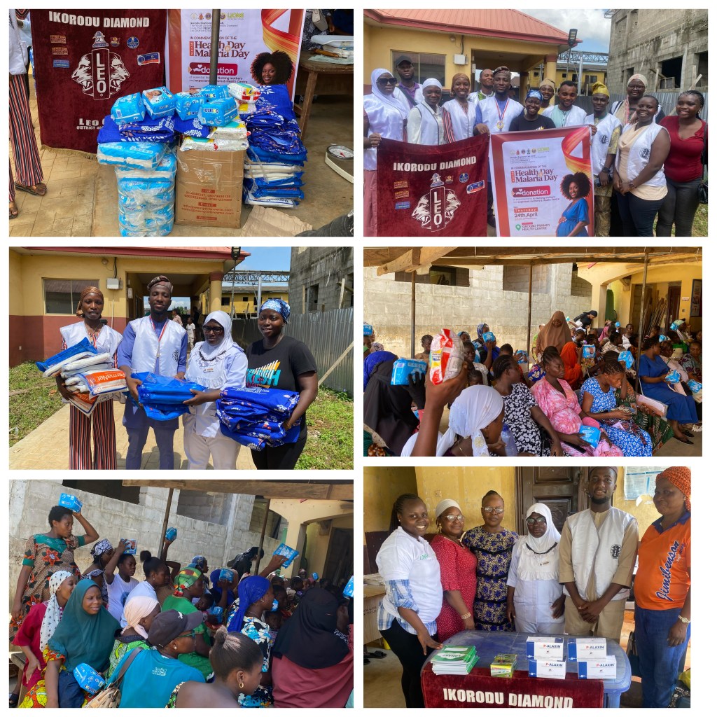 Ikorodu Diamond Leo Club Marks World Health Day and World Malaria Day with Donations to Igbogbo Primary Health Centre for Nursing and Expectant Mothers&nbsp;~Ajasa-Info