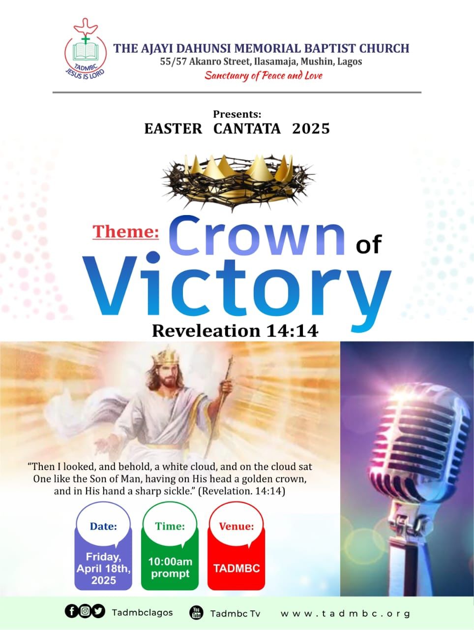 2025 Easter: Ajayi Dahunsi Memorial Baptist Church Hosts Musical Concert Themed “Crown of&nbsp;Victory”